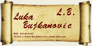 Luka Bujkanović vizit kartica